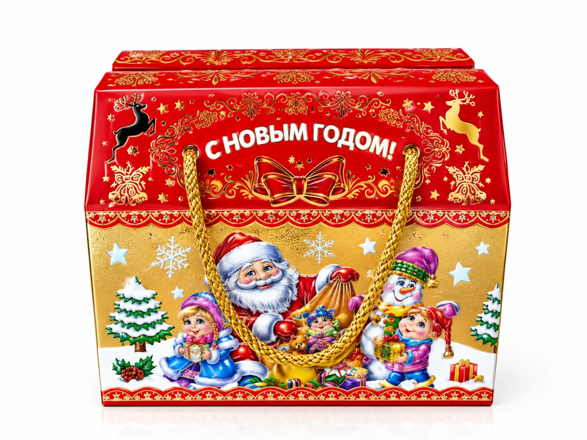 Картонная коробка "Башенка" (Сумка со шнурком) — подарочный комплект ADAR